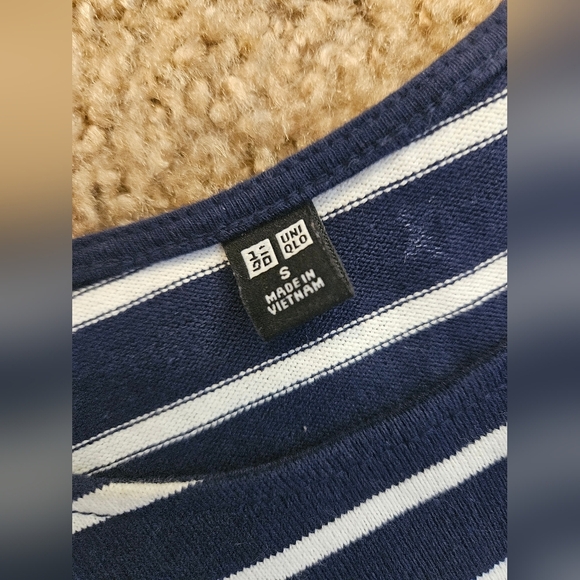 Uniqlo Brand Striped Navy and White Dress w/ Pockets, Size Small - Picture 4 of 6